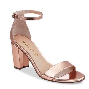 Unisa Rose Gold Ankle Strap Sandals